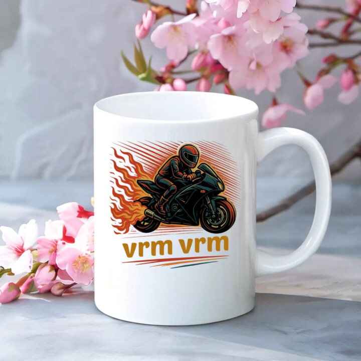 vrm, vrm - motorka  - hrnek s potiskem