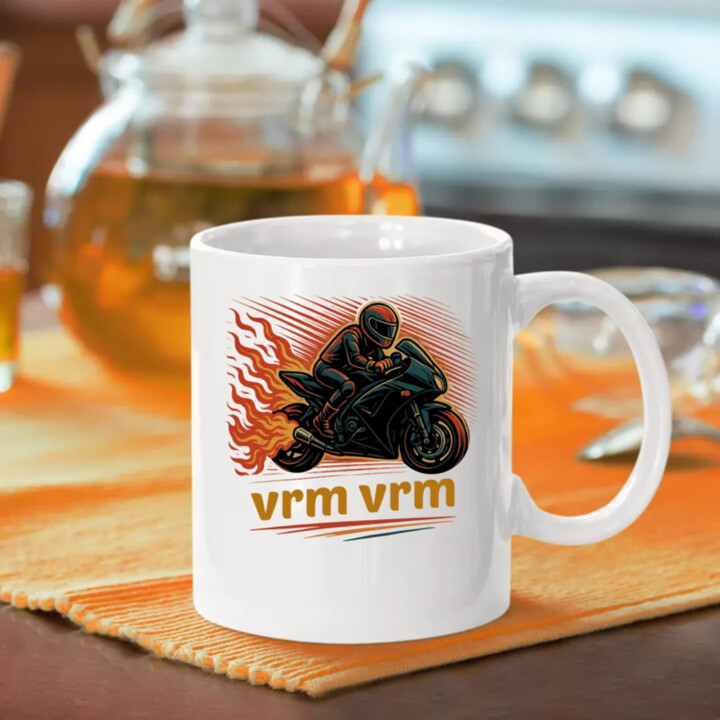 vrm, vrm - motorka  - hrnek s potiskem