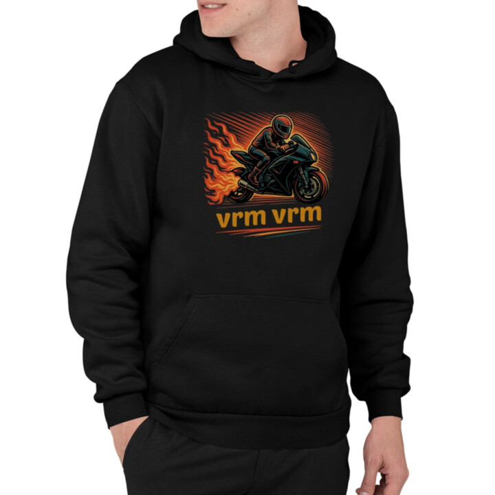 vrm, vrm - motorka  - pánská mikina s potiskem