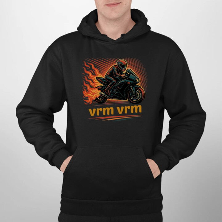 vrm, vrm - motorka  - pánská mikina s potiskem