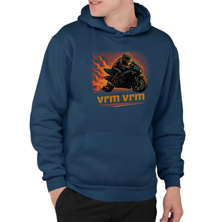 vrm, vrm - motorka  - pánská mikina s potiskem
