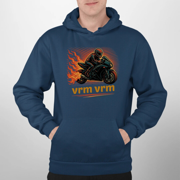 vrm, vrm - motorka  - pánská mikina s potiskem