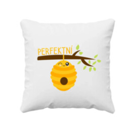 Perfektní  - polštář s potiskem