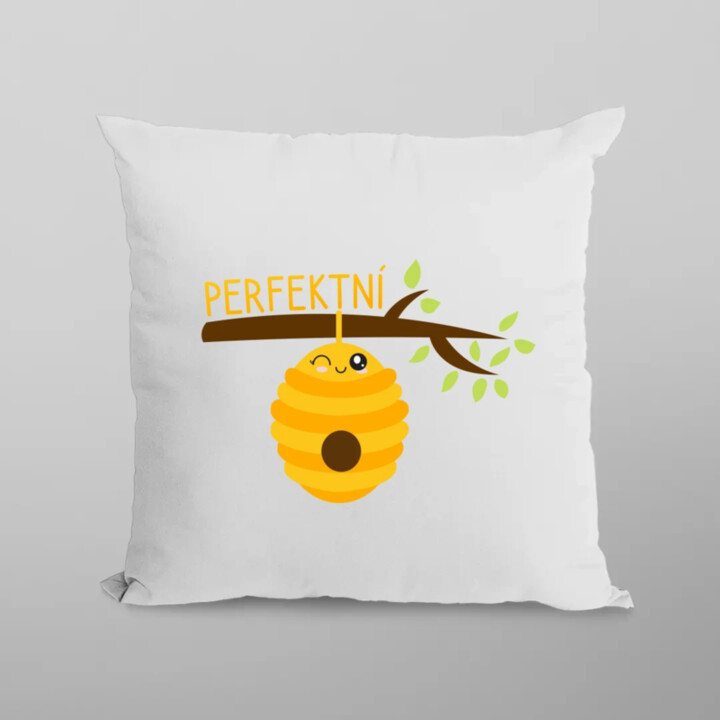 Perfektní  - polštář s potiskem