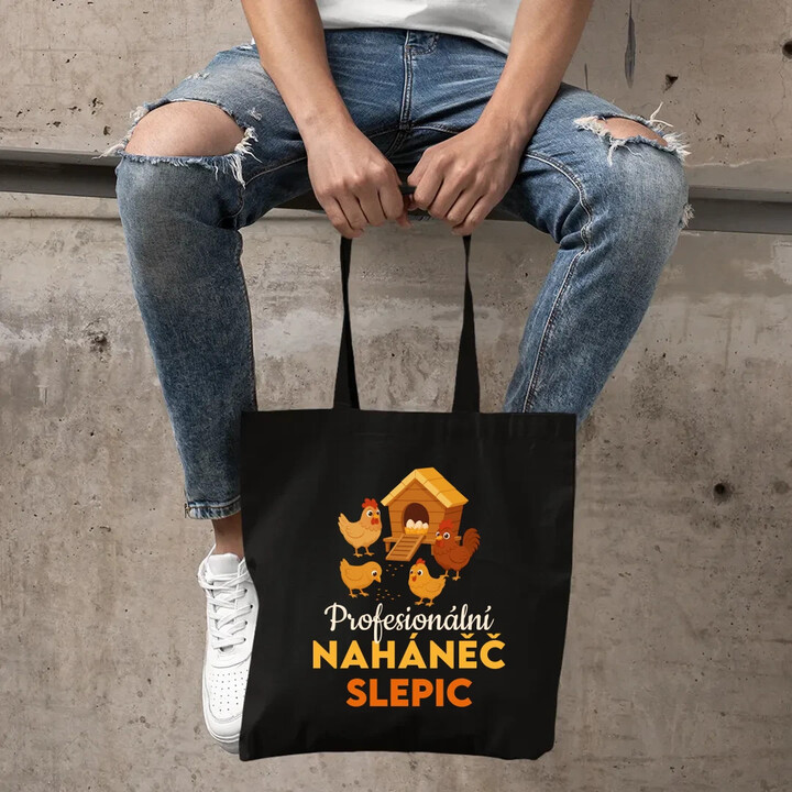 Profesionální naháněč slepic - taška s potiskem