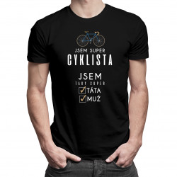 Jsem super cyklista - super táta / muž - pánské tričko s potiskem