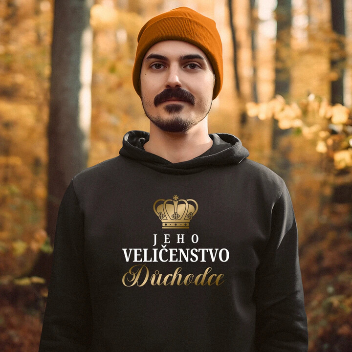 Jeho Veličenstvo Důchodce  - pánská mikina s potiskem