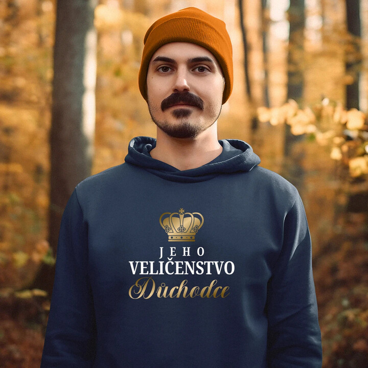Jeho Veličenstvo Důchodce  - pánská mikina s potiskem