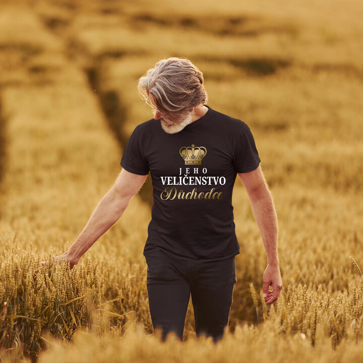 Jeho Veličenstvo Důchodce  - pánské tričko s potiskem