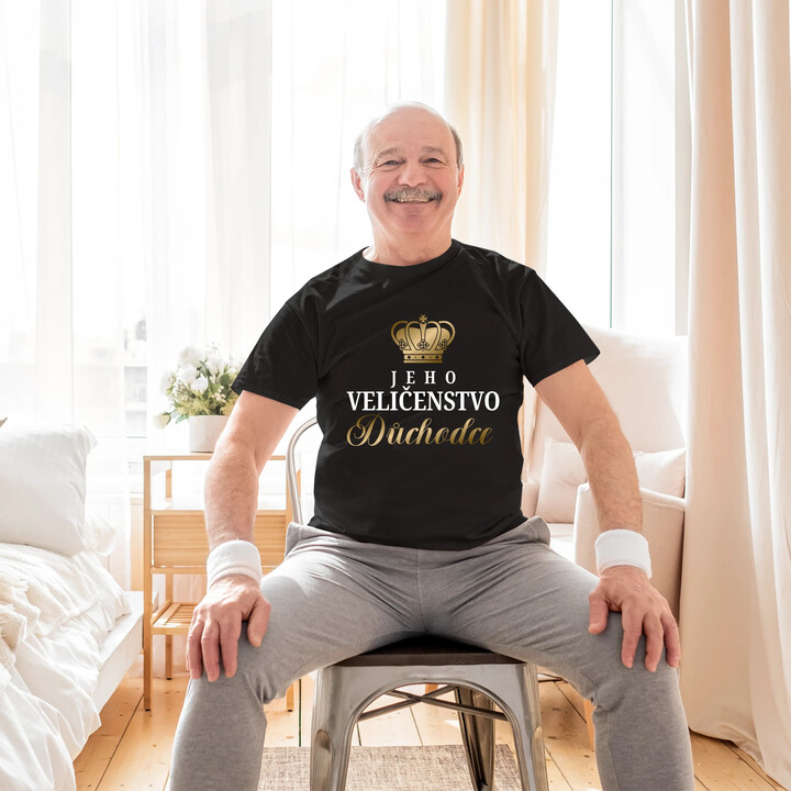Jeho Veličenstvo Důchodce  - pánské tričko s potiskem