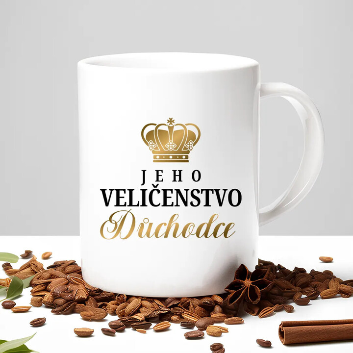 Jeho Veličenstvo Důchodce  - hrnek s potiskem