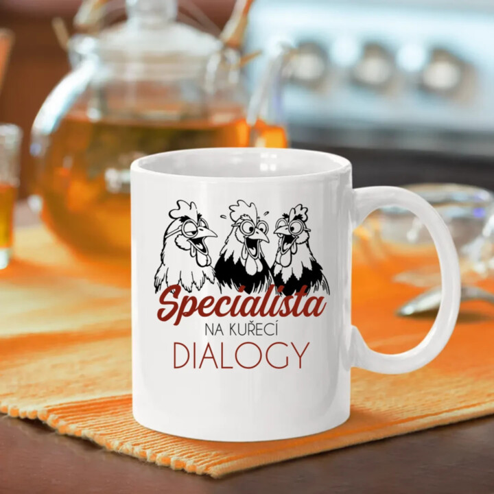 Specialista na kuřecí dialogy - hrnek s potiskem