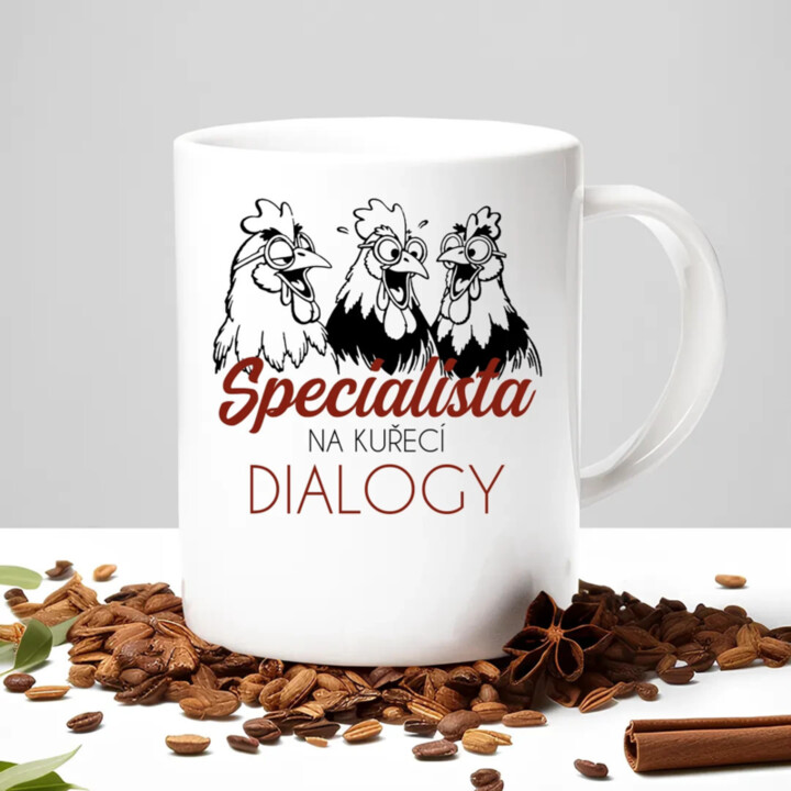Specialista na kuřecí dialogy - hrnek s potiskem