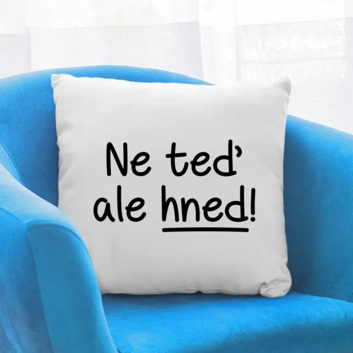 Ne teď, ale hned! - polštář s potiskem