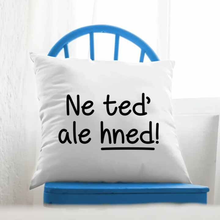 Ne teď, ale hned! - polštář s potiskem