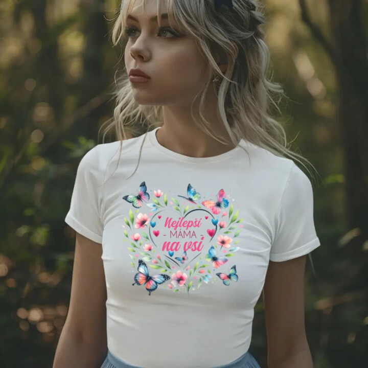 Nejlepší máma na vsi  - dámské tričko s potiskem