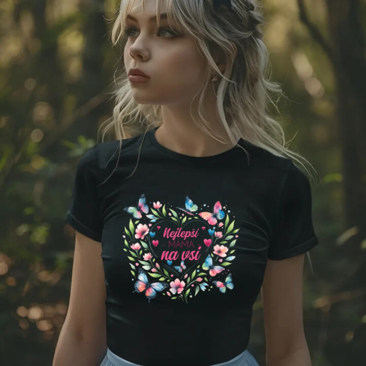Nejlepší máma na vsi  - dámské tričko s potiskem