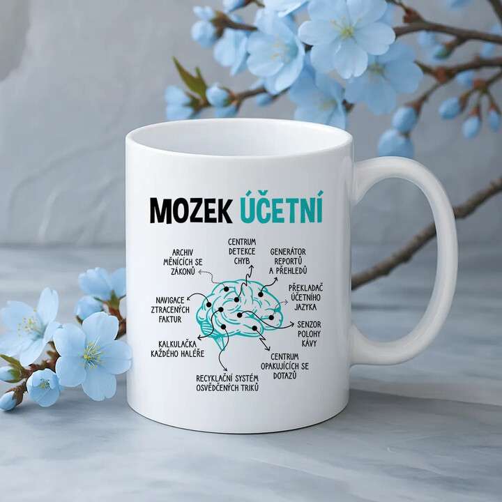 Mozek účetní - hrnek s potiskem