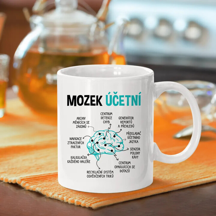 Mozek účetní - hrnek s potiskem