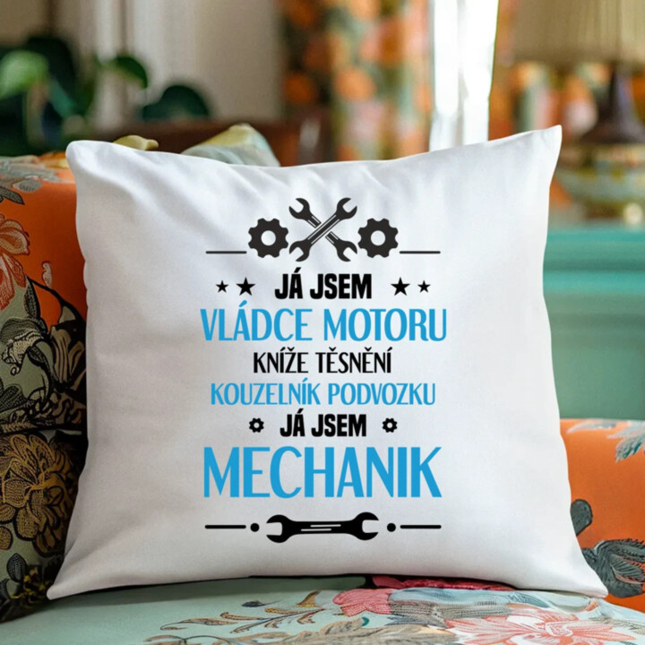 Já jsem vládce motoru - polštář s potiskem