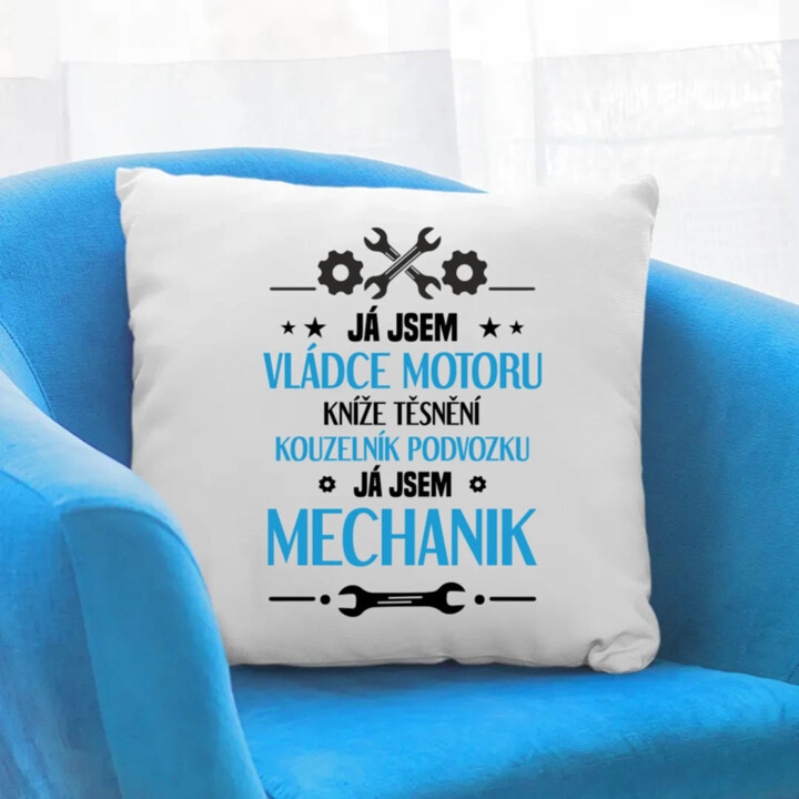 Já jsem vládce motoru - polštář s potiskem