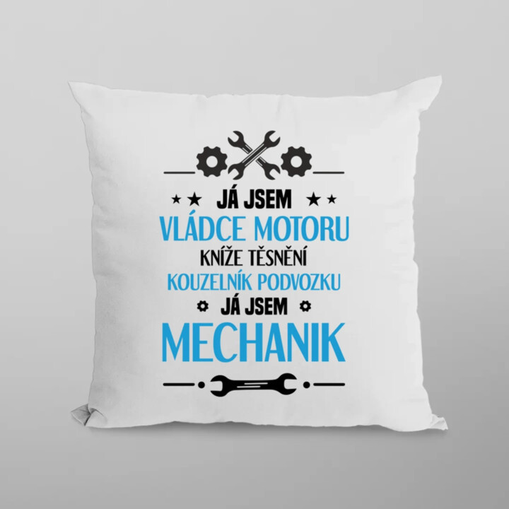Já jsem vládce motoru - polštář s potiskem