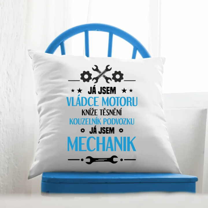 Já jsem vládce motoru - polštář s potiskem