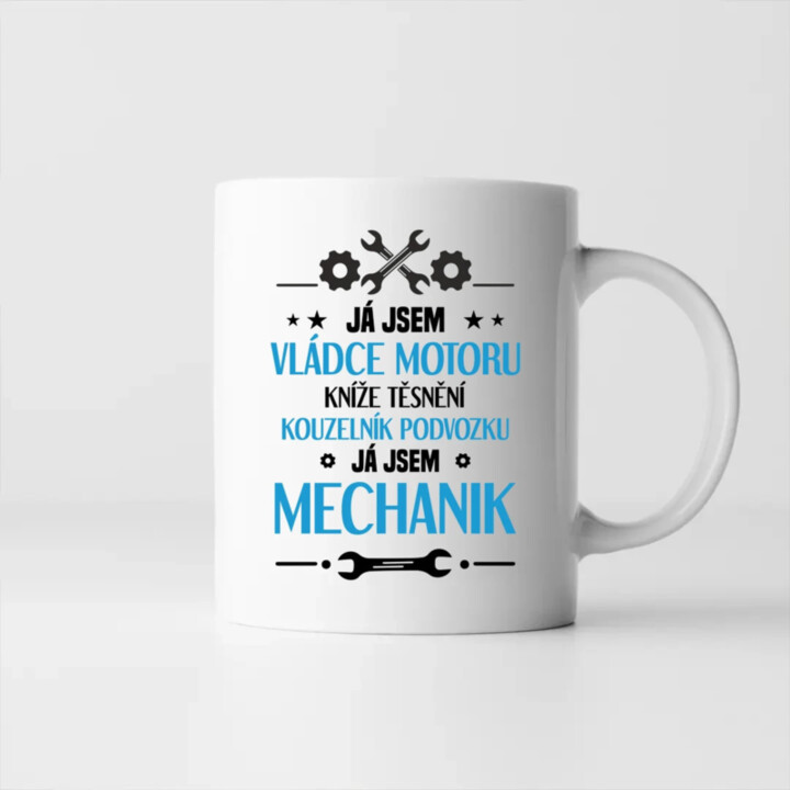 Já jsem vládce motoru - hrnek s potiskem