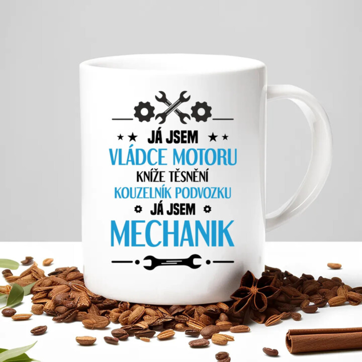 Já jsem vládce motoru - hrnek s potiskem