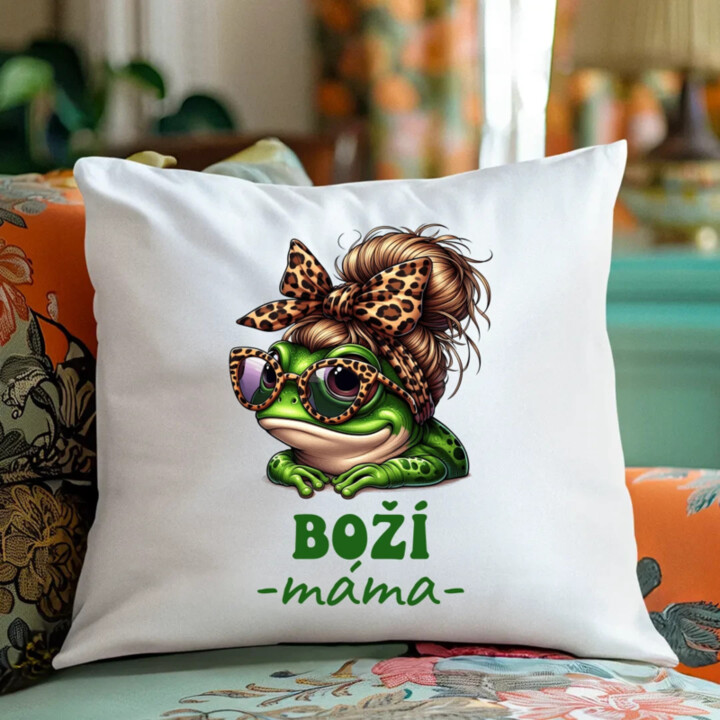 Boží máma - polštář s potiskem