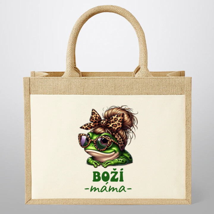 Boží máma - Jutová taška s potiskem