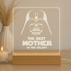 The best mother in the galaxy - LED lampička s gravírováním