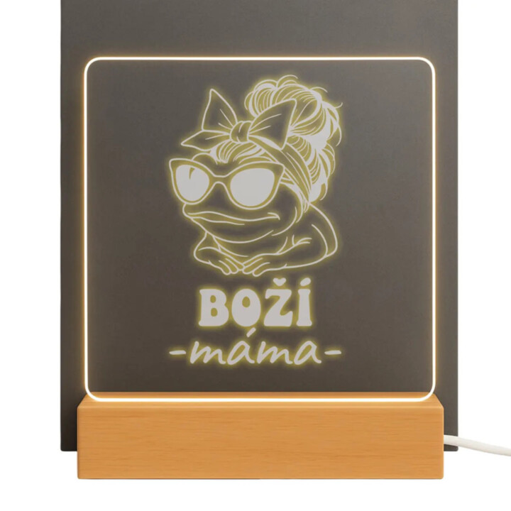 Boží máma - LED lampička s gravírováním