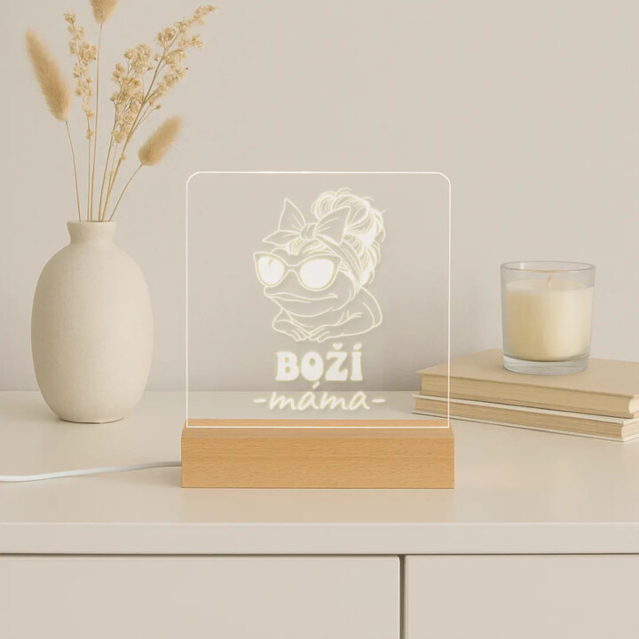 Boží máma - LED lampička s gravírováním