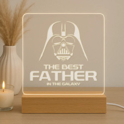 The best father in the galaxy - LED lampička s gravírováním