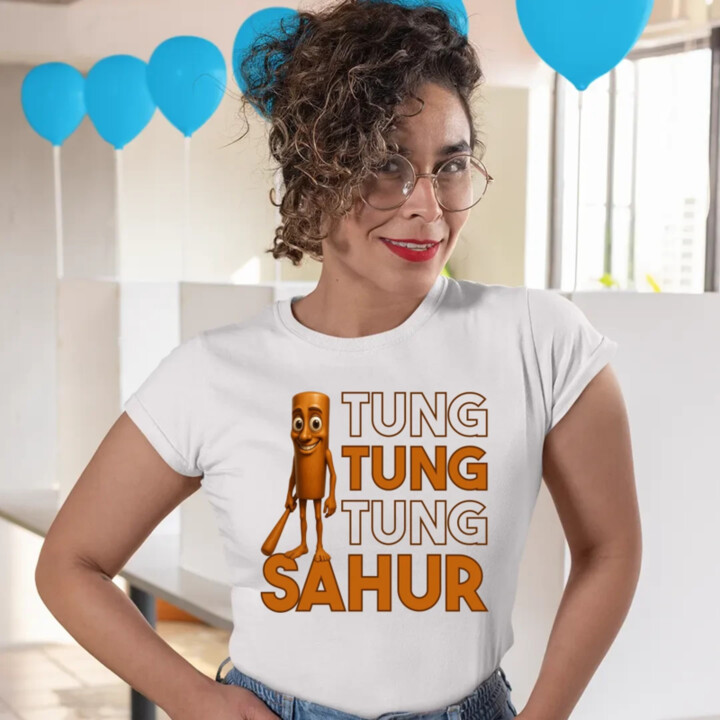 Tung tung tung sahur   - dámské tričko s potiskem