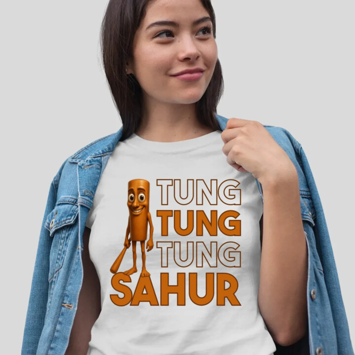 Tung tung tung sahur   - dámské tričko s potiskem
