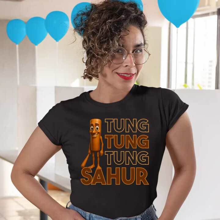 Tung tung tung sahur   - dámské tričko s potiskem