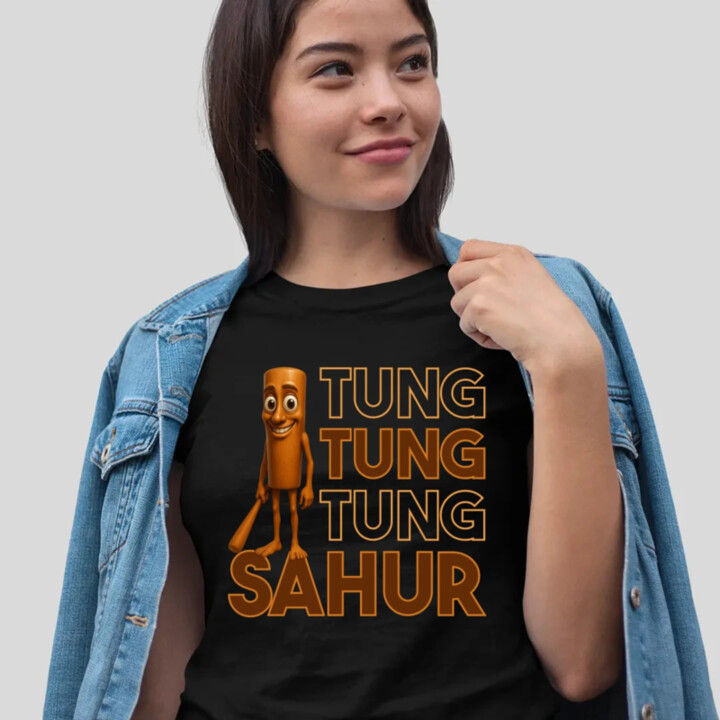 Tung tung tung sahur   - dámské tričko s potiskem