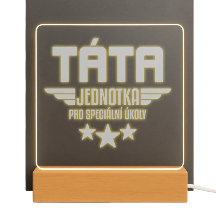 Táta - jednotka pro speciální úkoly - LED lampička s gravírováním
