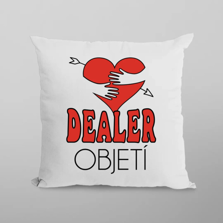 Dealer objetí - polštář s potiskem