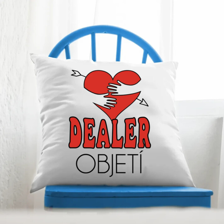 Dealer objetí - polštář s potiskem