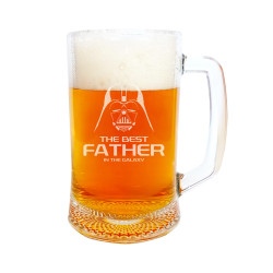 The best father in the galaxy - sklenice s gravírováním