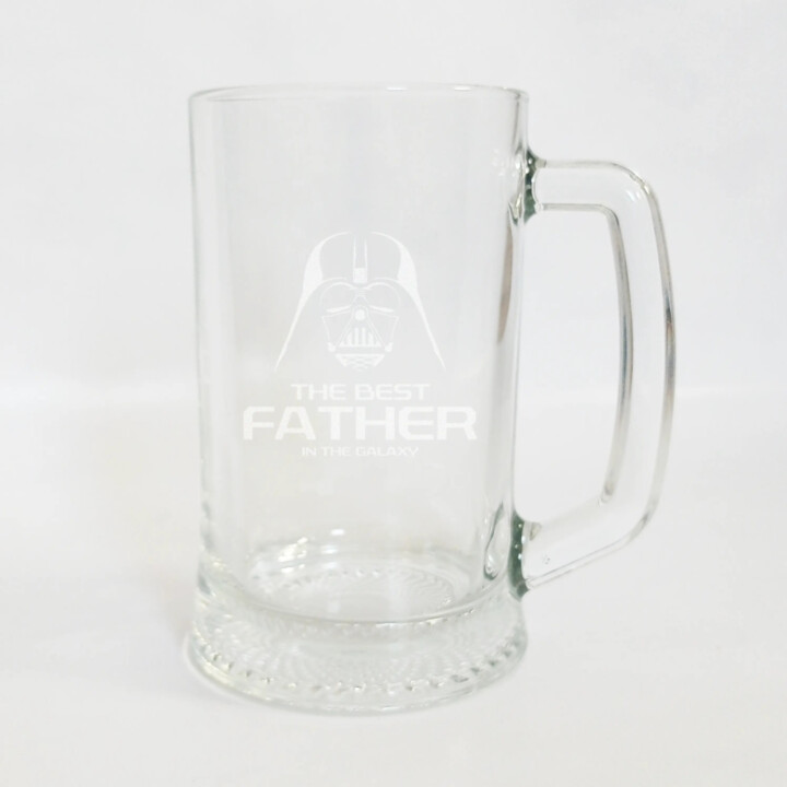 The best father in the galaxy - sklenice s gravírováním