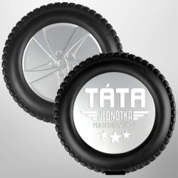 Táta - jednotka pro speciální úkoly - nástroje v kufříku ve tvaru automobilového kola s gravírováním