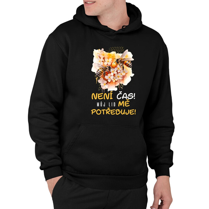 není čas!! můj lid mě potřebuje - pánská mikina s potiskem