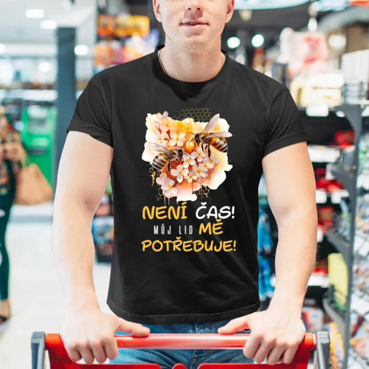 není čas!! můj lid mě potřebuje - pánské tričko s potiskem