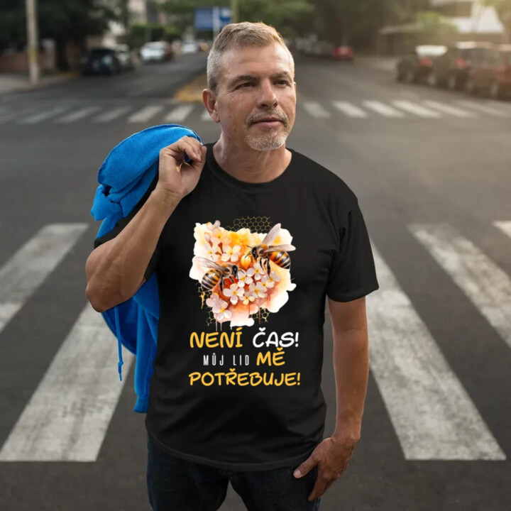 není čas!! můj lid mě potřebuje - pánské tričko s potiskem