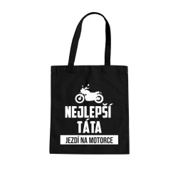 Nejlepší táta jezdí na motorce - taška s potiskem