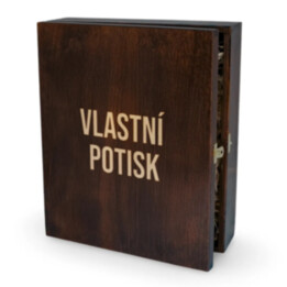 Gravírovaná krabička na víno s sklenicemi - produkt s vlastním potiskem